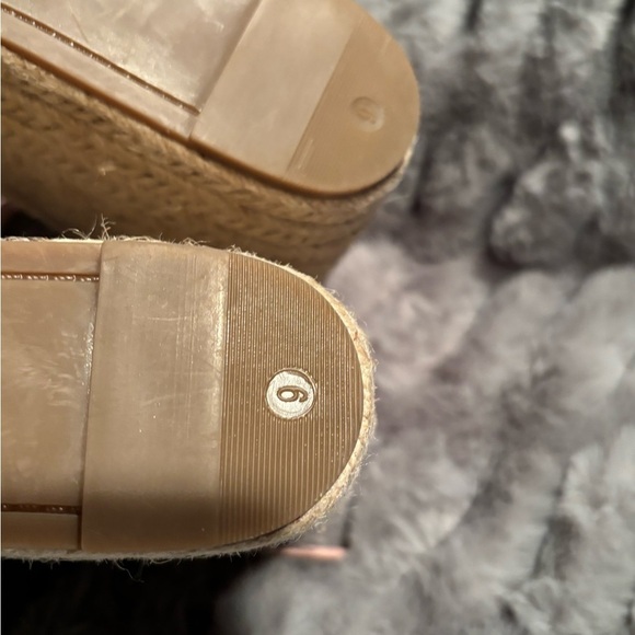 Marc Fisher Suede Pink Espadrille Wedge with Ankle Straps - Picture 9 of 11